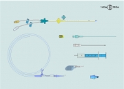 2 Lumen Catheter Sets with Needle-Free Valves and Quick Insertion Syringe