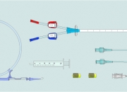 2 Lumen High Flow Hemodialysis Bent Catheters Sets - Femoral